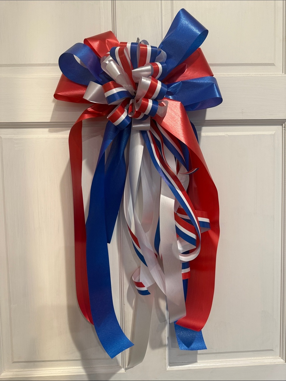 Patriotic Red, White & Blue Decorative Bow